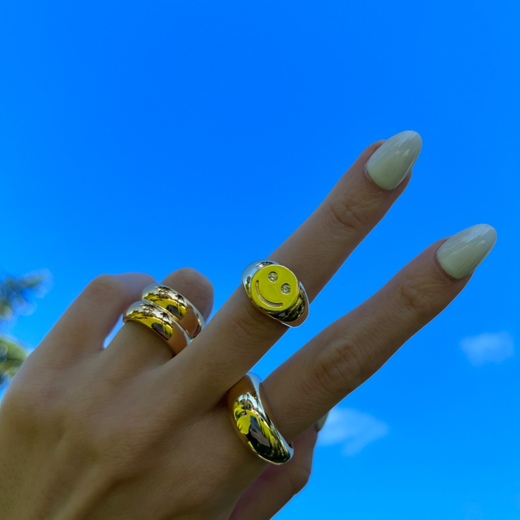 Gold Smiley Ring